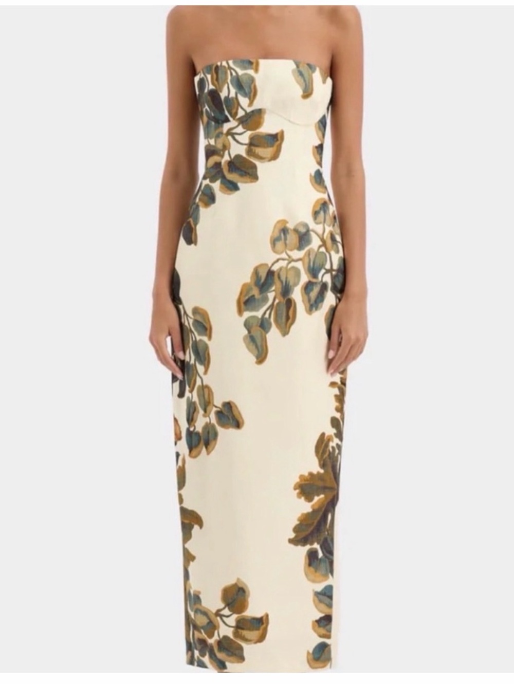 Commense SIR lookalike NWT Cream Floral Strapless Dress XS
